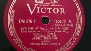 TOSCANINI: 1941 Brahms Symphony No 1 in Restored Sound
