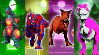 Jurassic World King Kong🆚 Godzilla 🆚 Megolodon 🆚 Godzilla Tiles Hop Coffin Dance 
