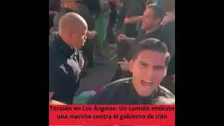 🚨 BREAKING NEWS! Tension in Los Angeles: Truck rams into anti-Iranian march 🚨