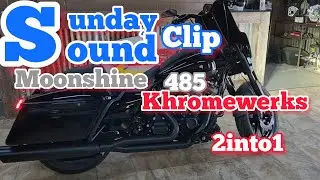Nick's Sound Clip 114ci Harley Performance Road King Moonshine 485 Cam Khrome Werks 2 into 1 Exhaust