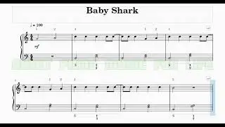 Baby Shark  | Piano Solo + Sheet Music | Easy Piano | SHEET PIANO MUSIC FOR LIFE