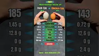 Duck Egg vs Chicken Egg Nutrients Facts part 1 #shorts