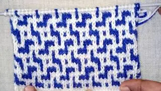 Easy Two Color Knitting Pattern No.67 |Hindi