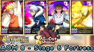 AOM 8 Fortress Battle (Stage 6) Complete! | Naruto X Boruto Ninja Voltage