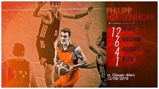 Philipp Herkenhoff | Highlights Giessen 46ers vs. Rasta Vechta - BBL Season 2018-19