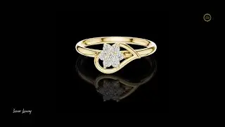 Floral Diamond Ring with a Delicately Twisted Band #ivevar #ring #usa #viralvideo