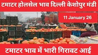 टमाटर होलसेल भाव दिल्ली🍅 11 January 26 Delhi  Keshopur Mandi | today tomato rate  #tomato
