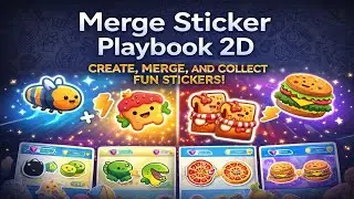 Merge Sticker Playbook 2D Gameplay | Relaxing Merge & Coloring Puzzle 🎨🧩