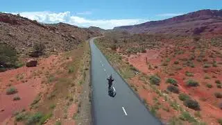 Mountain biking Sidewinder trail in Moab Utah