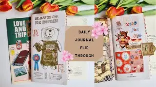 Daily journal flip through, January - February 2025) Ideas for daily journaling.