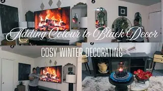 WINTER DECORATING IN BLACK | ADDING BURSTS OF COLOUR