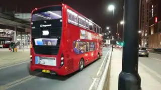 London Buses at work after dark Canning Town 26th Sept 2020