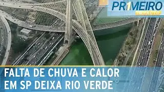 Calor e estiagem em SP deixam rio Pinheiros verde | Primeiro Impacto (10/09/24)