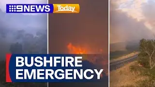 Dangerous bushfire forces urgent emergency warnings in South Australia | 9 News Australia