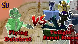 Flying Dutchrat vs Twilight Forest Bosses | Minecraft Mob Battle