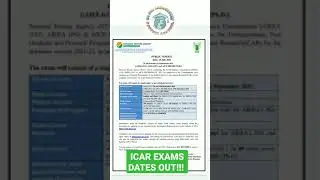 ICAR 2021 UG, PG & Ph.D dates are OUT!! #ICAR2021 #NTAICAR #ICARUG #ICAREXAM #ytshorts #shorts