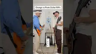 Grunge vs Punk Rock Guitar Riffs #guitar #nirvana #theoffspring #90s #2000s #rockmusic #punk #shorts