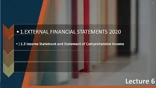 L 6 - Unit 1-Sub 1.3 Income Statement  -CMA2020
