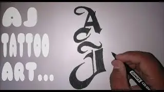 how to draw WWE superstar AJ Styles Tattoo.