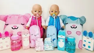 BRUNO y ABRIL Baby Born Estrenan PAÑALERAS para 1 día entero en la guardería MUÑECAS BEBÉ