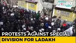 Kargil Residents Brave Bone-Chilling Cold To Protest Centre's Ladakh Division Move