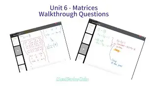AS Level Further Maths - Matrices (Unit 6) Exam Questions Walkthrough