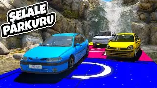 Ucuz Renault Ailesi Arabalar Şelale Parkurunda - GTA 5