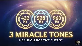 All 3 Miracle Tones: 432Hz + 528Hz + 963Hz | Whole Body Regeneration & Ascension 🌌