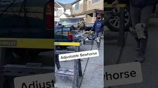 Adjustable Sawhorse Hack #alwayslearning #DIY #howto #sawhorse