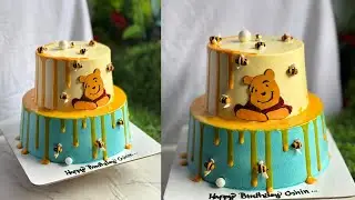 Winnie the Pooh Honey Bee Birthday Cake 🎂 | Cute 2 Tier Cartoon Cake Design | CakeAppi