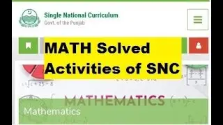 SNC Math LMS Solved Activities