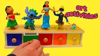 Lilo & Stitch Coloring Activities for Kids with Slime, Markers and Stickers