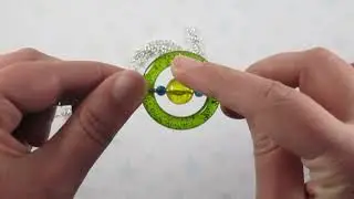 Saturn Glitter Bead Spinner Pendant Stim Jewelry