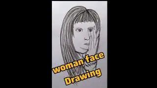 Women face drawing, step by step. #trending #art #viral #face  