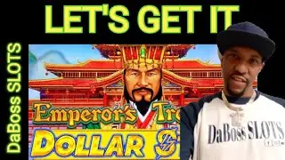 LET'S GET IT with DABOSS SLOTS on EMPEROR'S TREASURE  DOLLAR STORM SLOT MACHINE & MORE #dabossslots