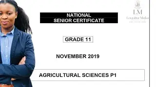 Grade 11 Agricultural Sciences Paper 1 Questions and Memorandum