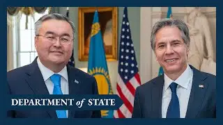 Secretary Blinken meets with Kazakhstani Foreign Minister Mukhtar Tileuberdi