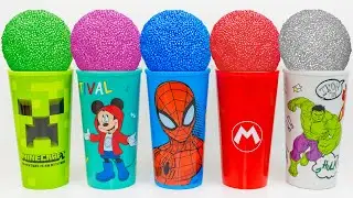 Rainbow ASMR: Kinetic Sand Coffee Box & Stress Balls | Satisfying Foam Beads & Slime Cutting