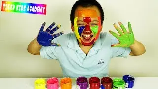 Face Painting Learn Colors for Children  Kids Body Painting Finger Family Nursery Rhymes Song