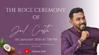 The Roce Ceremony of Joel Crasta.Canara live