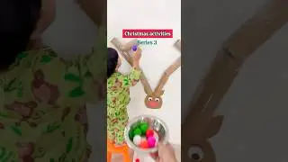 Christmas activity series 3 Reindeer horn ball flow #christmasactivities #diy #toddlerlearning