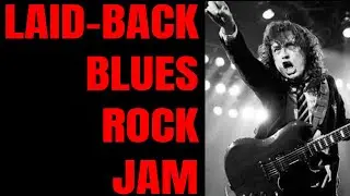 Laid-Back Blues Rock Jam Track| AC/DC Style Guitar Backing Track in C