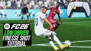 How Shoot a LOW DRIVEN Finesse Shot (TUTORIAL) - How to Score Finesse Shot Goal - EA FC 26