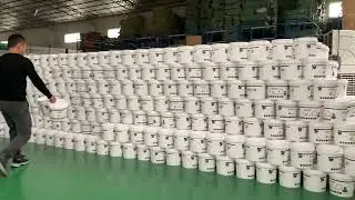 5 Liter White Plastic Paint Bucket Manufacturer to Produce Screen Printing Containers Process