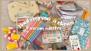 HAUL DE REGRESO A CLASES🖍️🍎// versión maestra de primaria ft. TEMU
