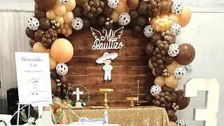 Decoracion para Bautizo/CumpleañosTEMATICA DE CHARRITO/HOW To balloon garland.decoracion con globos