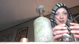 Dowsing orgonite demo, cloud busting,  rods and remedies for clear skies.
