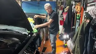 Applying Butter Wax to the drivers door