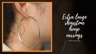 Rhinestones Extra Large Hoop Earrings for Women