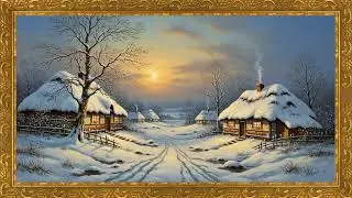 Turn Your TV Into Art ❄️ Cozy Winter Village Night  4K Ambient Art (2 Hours)